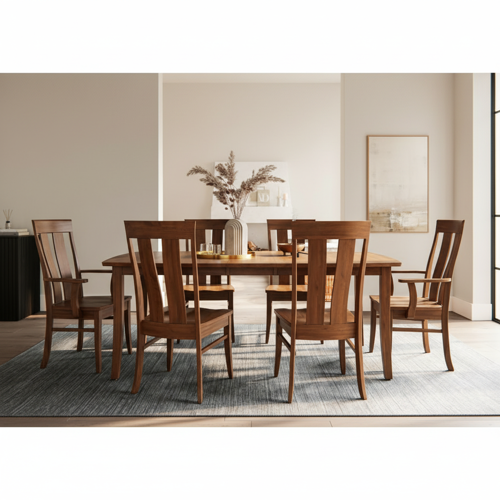 Amish Avalon Dining Set Leg Table & Chair Sets Farmhouse Traditional