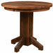 Amish Round Barn Beam Table & Settlers Bar Chairs Pub Dining Sets Reclaimed Barnwood