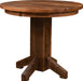 Amish Round Barn Beam Table & Settlers Bar Chairs Pub Dining Sets Reclaimed Barnwood