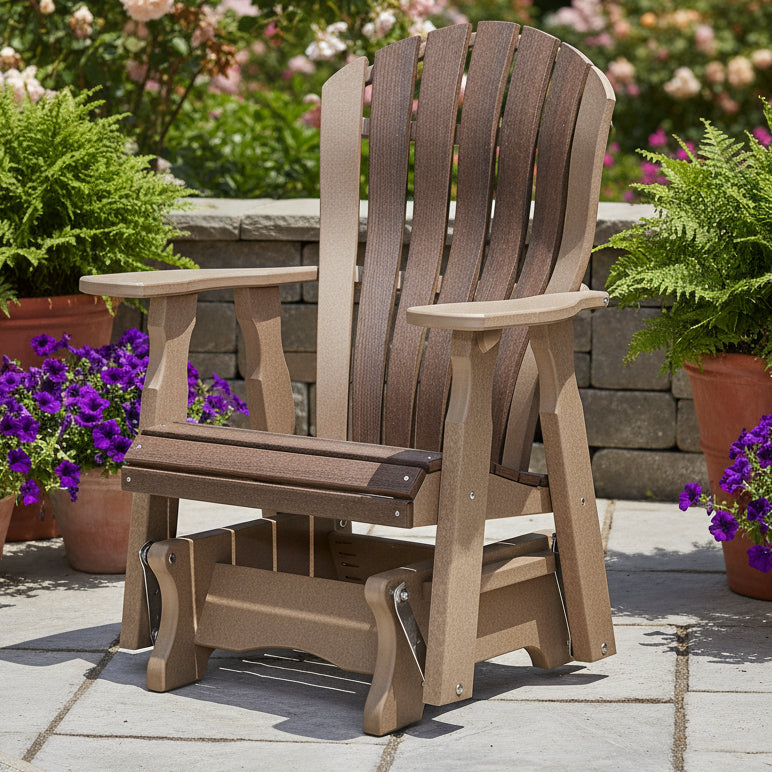 Amish Bentback Adirondack Glider