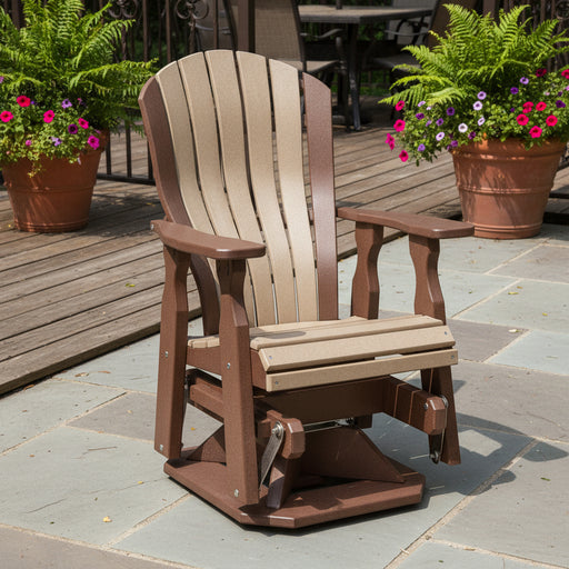 Bentback Swivel Adirondack Glider Gliders - Single Bentback