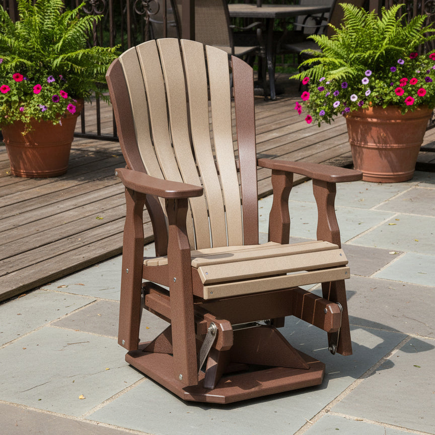 Bentback Swivel Adirondack Glider Gliders - Single Bentback