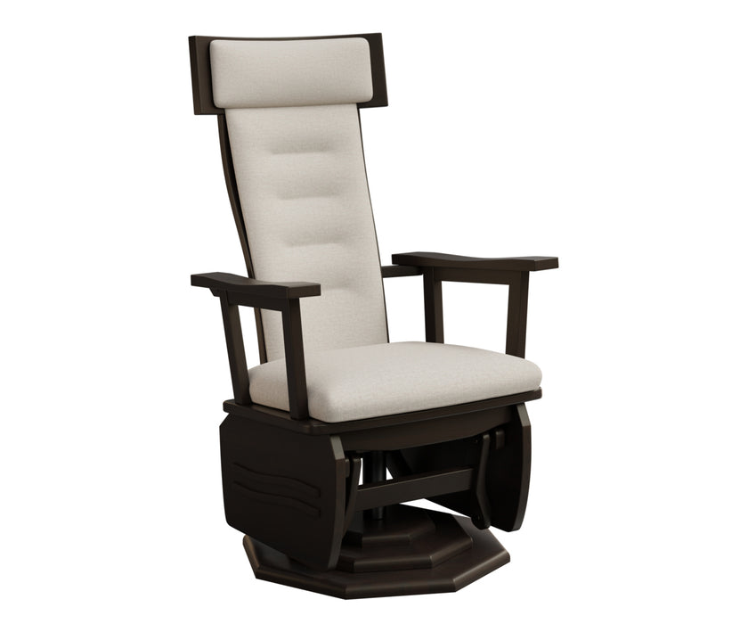 Quick Ship Amish London Buckeye Swivel Glider - Amish Made Swivel Glider  - Buckeye Rocker's - No Background