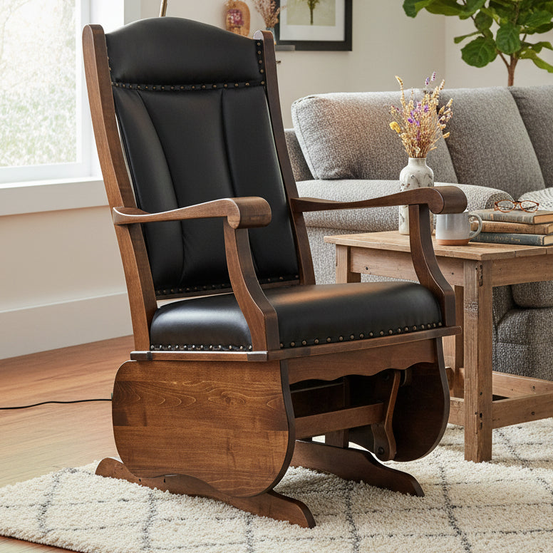 Amish Buckeye Glider Gliders Heartland Fabric Indoor Fabric