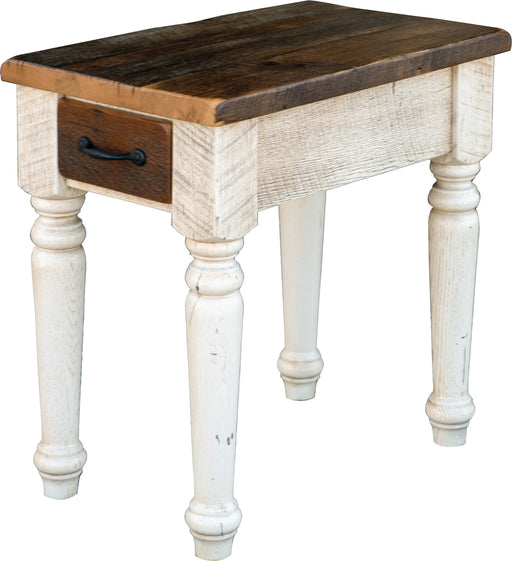 Belmont Reclaimed End Table 15"W x 24"D End Tables Farmhouse Reclaimed Barnwood