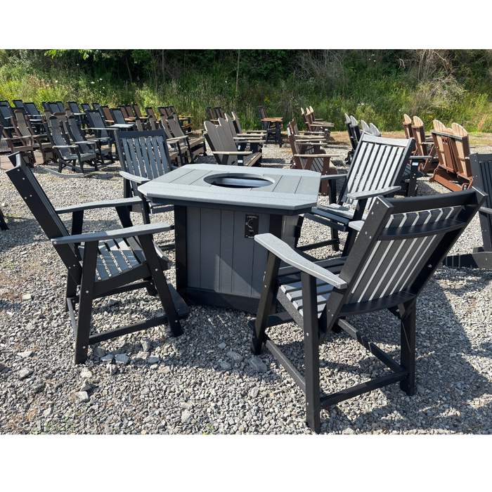 Amish Sonoma Firepit & Mission Balcony Chair Set - In-Stock - Multiple Colors