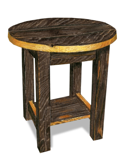 Amish Silverton End Table - Reclaimed Barnwood End Tables Farmhouse Reclaimed Barnwood