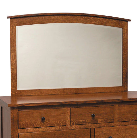 Amish Barrs Mill Mission 7 Drawer Dresser with Tri-View Mirror