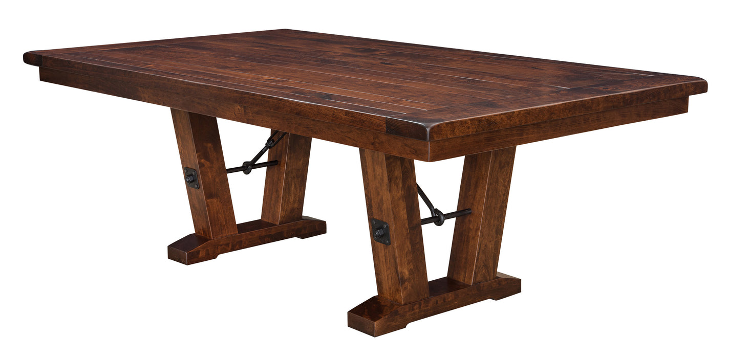 Bayfield Double Pedestal Dining Table Trestle Dining Tables Farmhouse