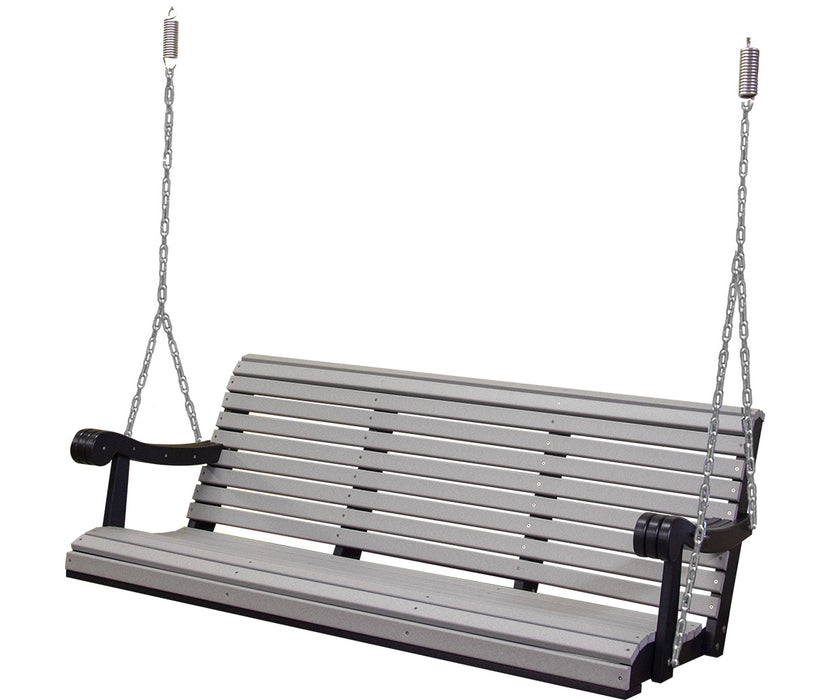 Amish 5' Grandpa Swing Light Gray on Black 5' Swings