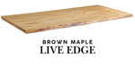 Amish Filmore Live Edge Table Brown Maple Live Edge Dining Tables Live Edge Modern