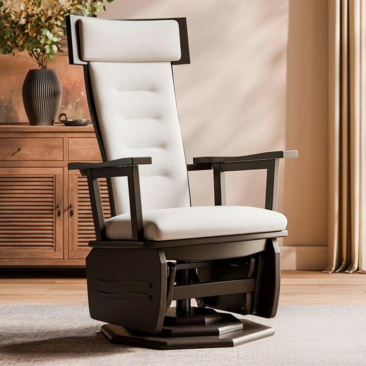 Quick Ship Amish London Buckeye Swivel Glider - Amish Made Swivel Glider  - Buckeye Rocker's - Real Photo