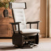 Quick Ship Amish London Buckeye Swivel Glider - Amish Made Swivel Glider  - Buckeye Rocker's - Real Photo