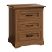 Amish Buckeye 3-Drawer Nightstand Nightstands Traditional