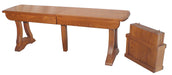 Amish Richfield Extend-A-Bench Benches With Leaves Contemporary