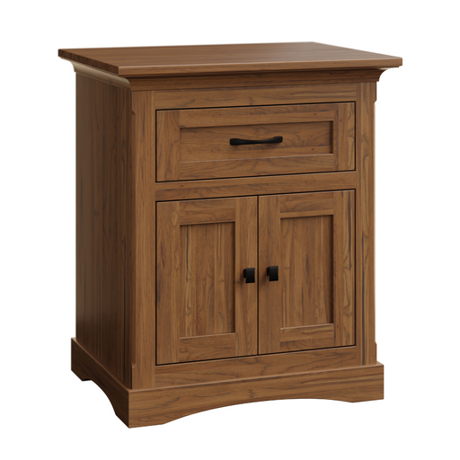 Amish Buckeye Nightstand With Doors Nightstands With Doors Traditional