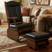 Amish Buckeye Glider With Gliding Ottoman - Buckeye Rockers