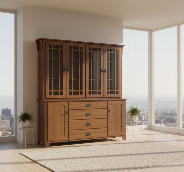 Burkholder Mission 4-Door Hutch 4-Door Hutches Mission