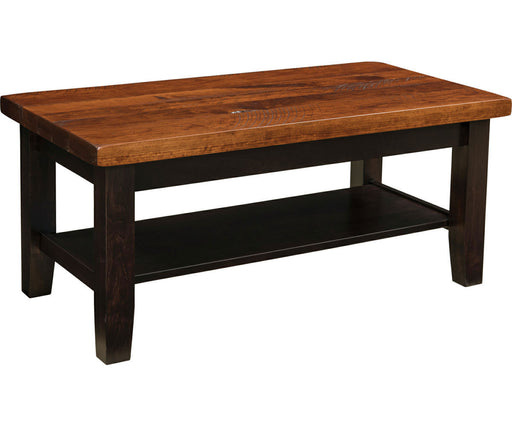 Amish Plank Contemporary Coffee Table Coffee Tables Mission Rough Sawn