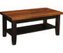 Amish Plank Contemporary Coffee Table Coffee Tables Mission Rough Sawn