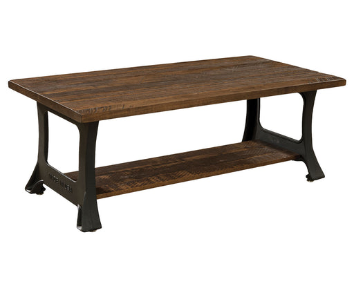 Amish Cast Iron Coffee Table Coffee Tables Farmhouse Rough Sawn