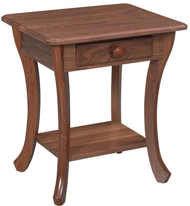 Amish Curved Leg End Table Yes End Tables Contemporary