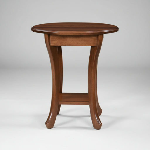 Amish Curved Leg Round End Table No End Tables Contemporary