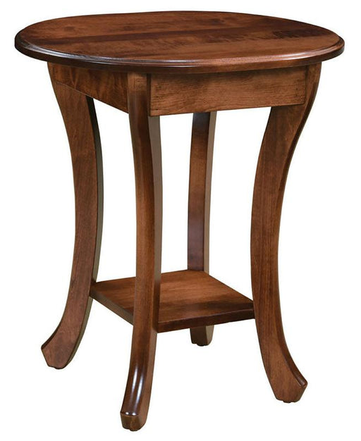 Amish Curved Leg Round End Table No End Tables Contemporary