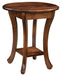 Amish Curved Leg Round End Table No End Tables Contemporary