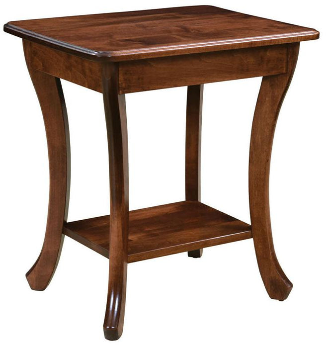 Amish Curved Leg End Table No End Tables Contemporary