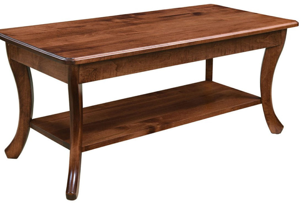 Amish Curved Leg Coffee Table Coffee Tables Contemporary