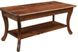 Amish Curved Leg Coffee Table Coffee Tables Contemporary