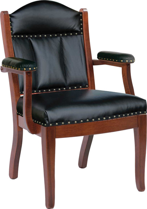 Amish Client Arm Chair with Low Back Fabric/Leather Office Chairs Heartland Fabric Indoor Fabric