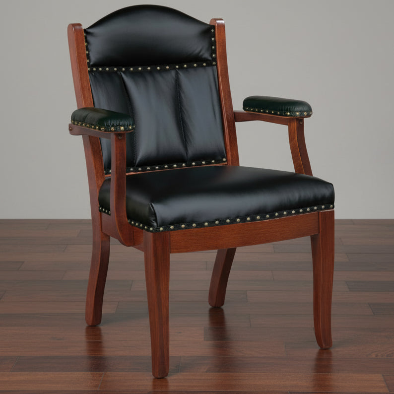 Amish Client Arm Chair with Low Back Fabric/Leather Office Chairs Heartland Fabric Indoor Fabric