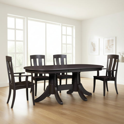 Amish Classic Shaker Double Pedestal Table Double Pedestal Dining Tables Contemporary