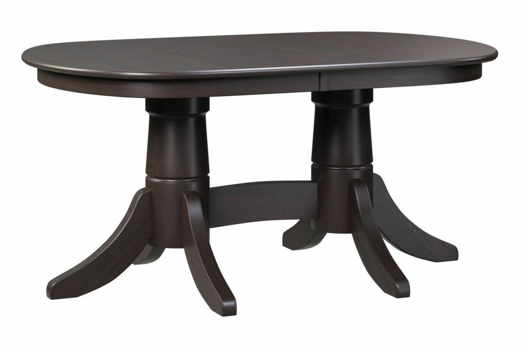 Amish Classic Shaker Double Pedestal Table Double Pedestal Dining Tables Contemporary