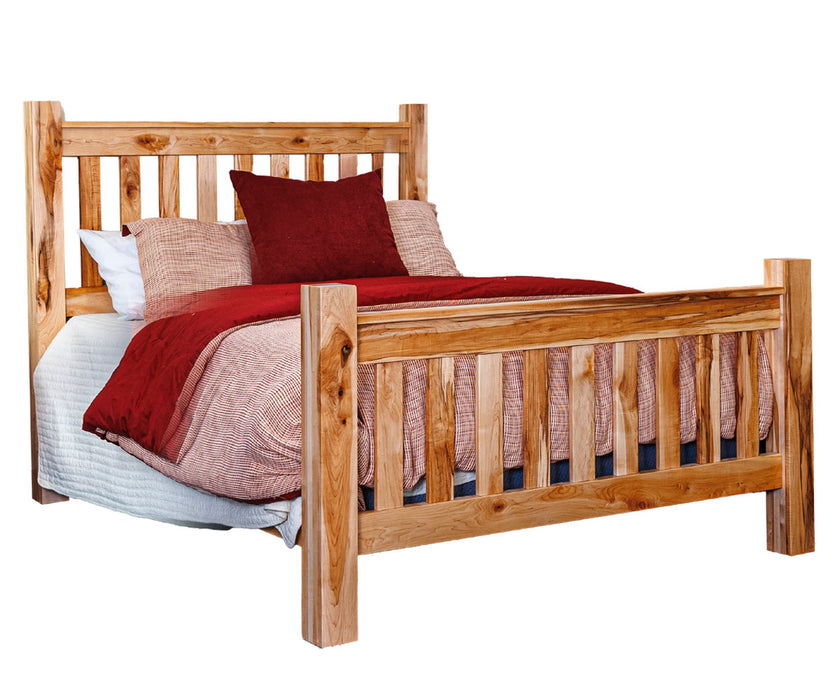 Amish Colton Rustic Brown Maple Bed