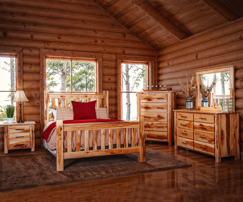 Amish Colton Rustic Brown Maple Bed