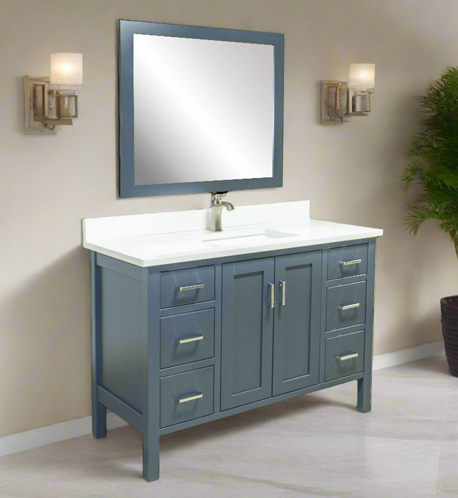 Amish California Bathroom Vanity - Multiple Sizes Bathroom Vanities: 40-49" Wide Contemporary