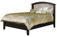 Amish Cambrai Mission Bed w Low Footboard Spindle/Slat Beds Mission