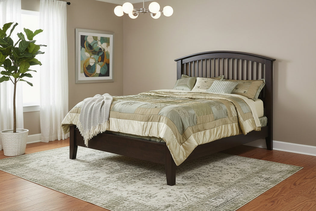 Amish Cambrai Mission Bed w Low Footboard