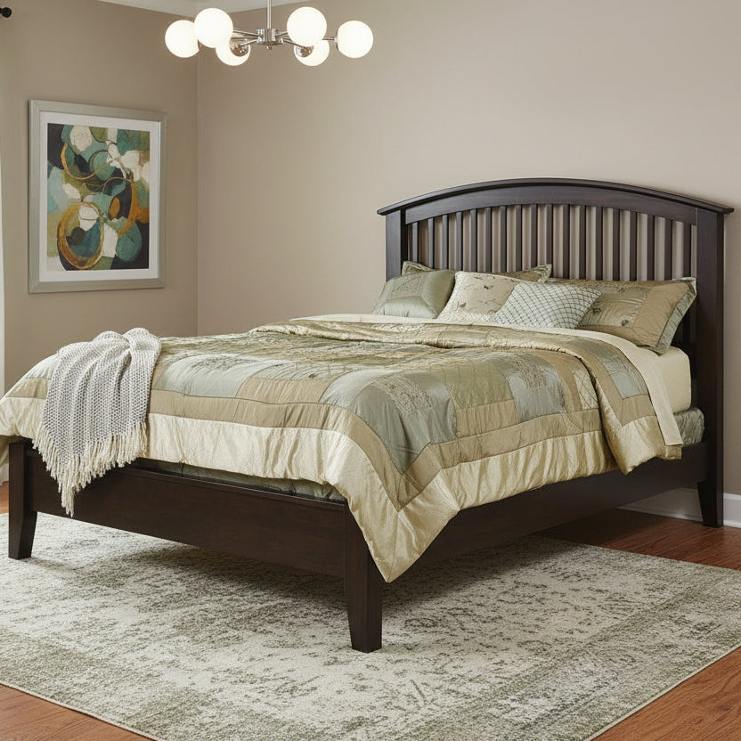 Amish Cambrai Mission Bed w/ Low Footboard