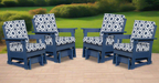 Cape May Amish Upholstered Glider Polywood with Sunbrella Outdoor Fabric
