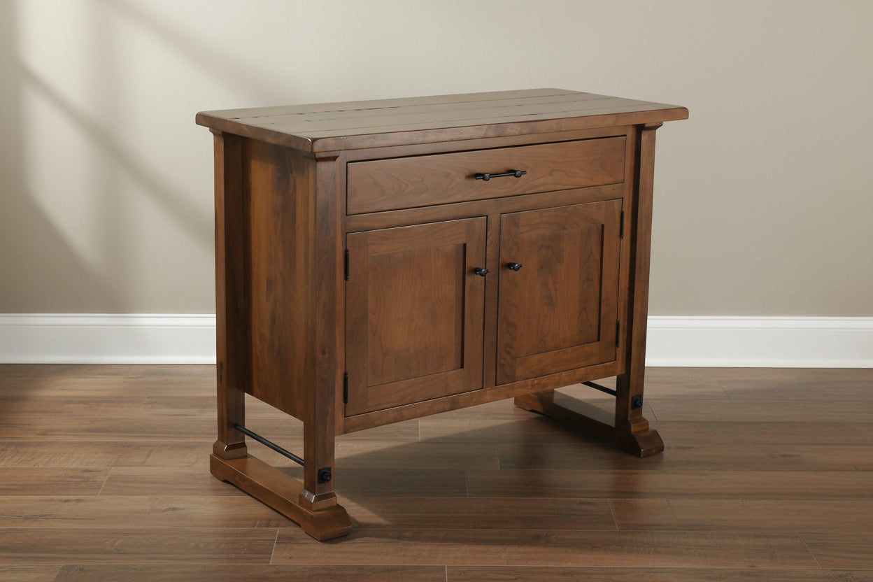 Carla Elizabeth 2-Door Buffet
Standard Hardware: 55271-ORB, 55275-ORB
- Reverse Panel Doors
- Flush Doors &amp; Drawers
- Dovetailed Drawers
- Adjustable Wood Shelves