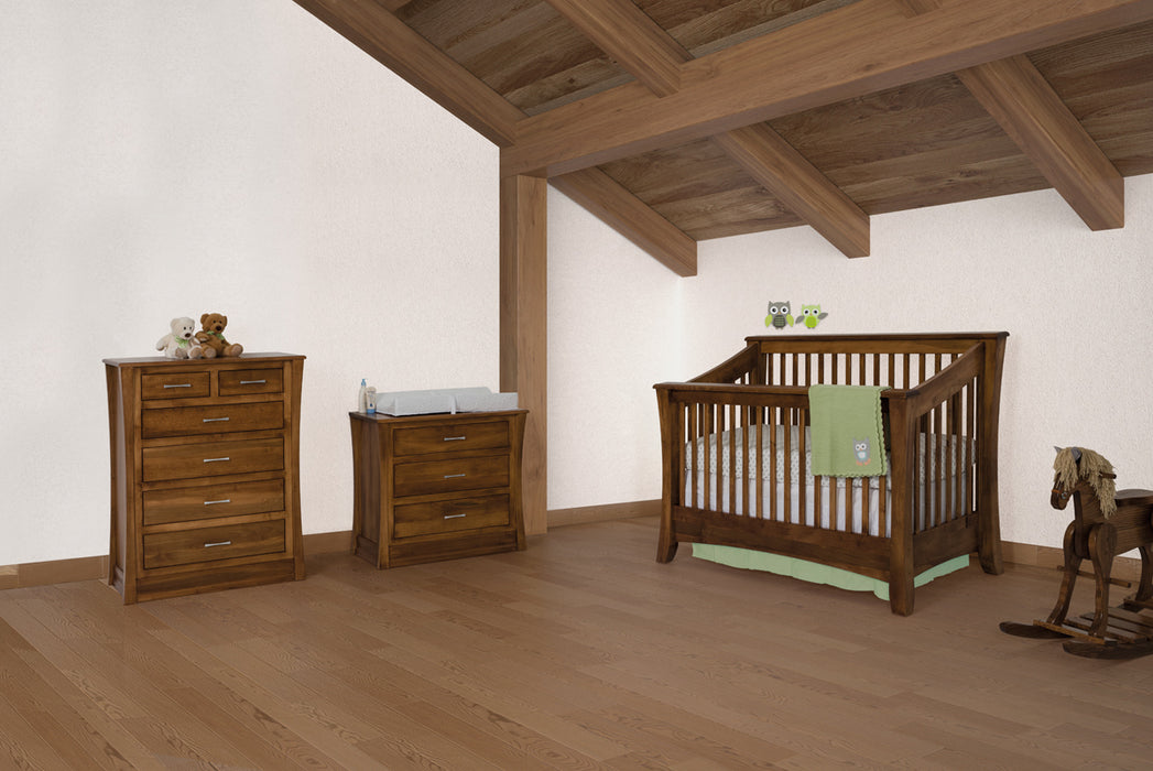 Amish Carlisle Slat 3-in-1 Converter Crib Converter Cribs Contemporary