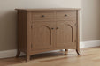 Carlisle 2-Door Buffet
- Standard Hardware: 53005-FB
- Flush Doors &amp; Drawers
- Adjustable Wood Shelves
- Full Extension Drawer Slides v
- Dovetailed Drawer Boxes