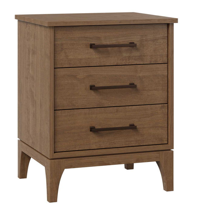 Cassel Glen Nightstand in Solid Maple Wood Front Facing