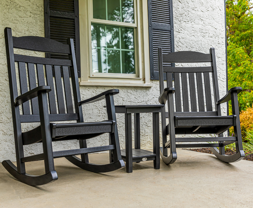 Amish Casual Time End Table - Antique Mahogany - Tangent Poly - Amish Made Poly End Table