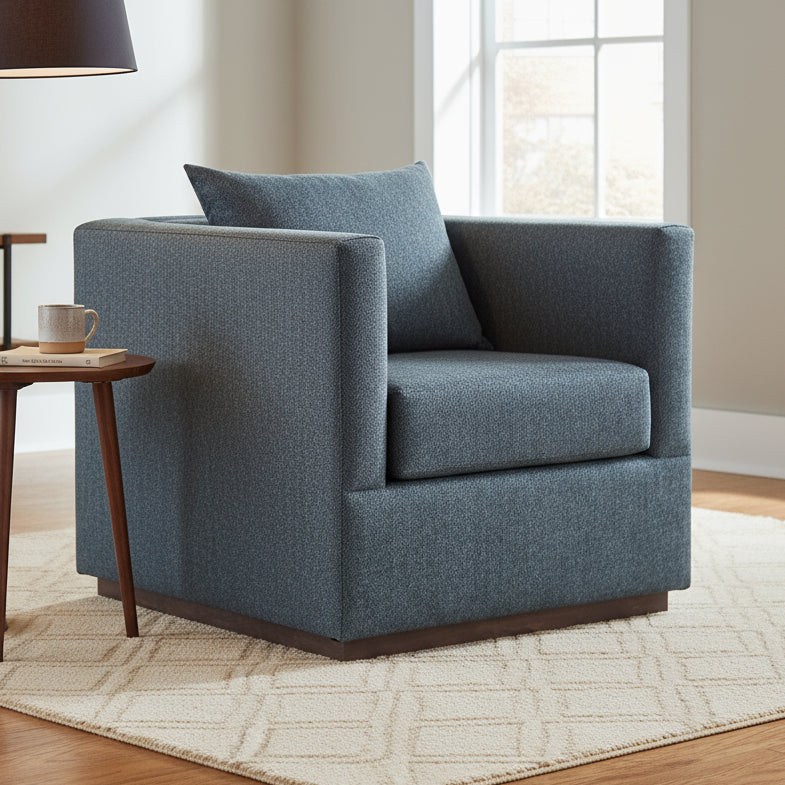 Amish Livingston Chair Stationary Chairs Heartland Fabric Indoor Fabric Modern