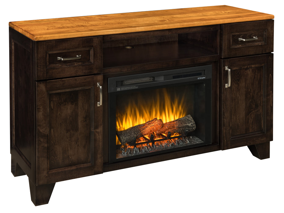 Amish Chandler Fireplace TV Stand